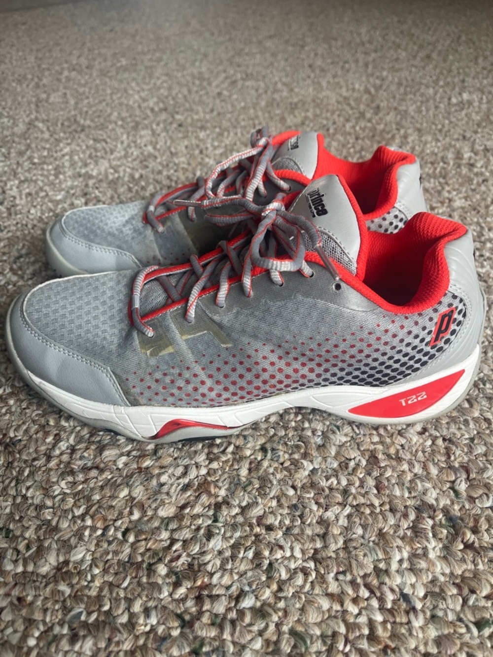 Prince T22 Men’s Tennis Shoes // Gray & Orange // Size 9.5 US
